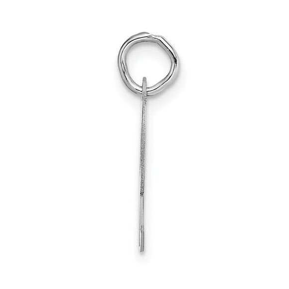 14k White Gold, Madison Collection, Medium Script Initial R Pendant - Picture 2 of 5